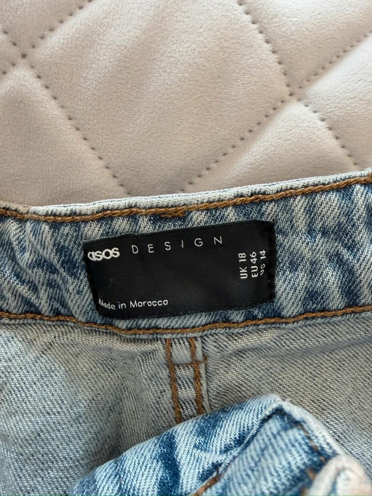 ASOS Light Denim Midaxi Skirt 18