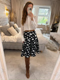 M&S Black & White Skirt 12