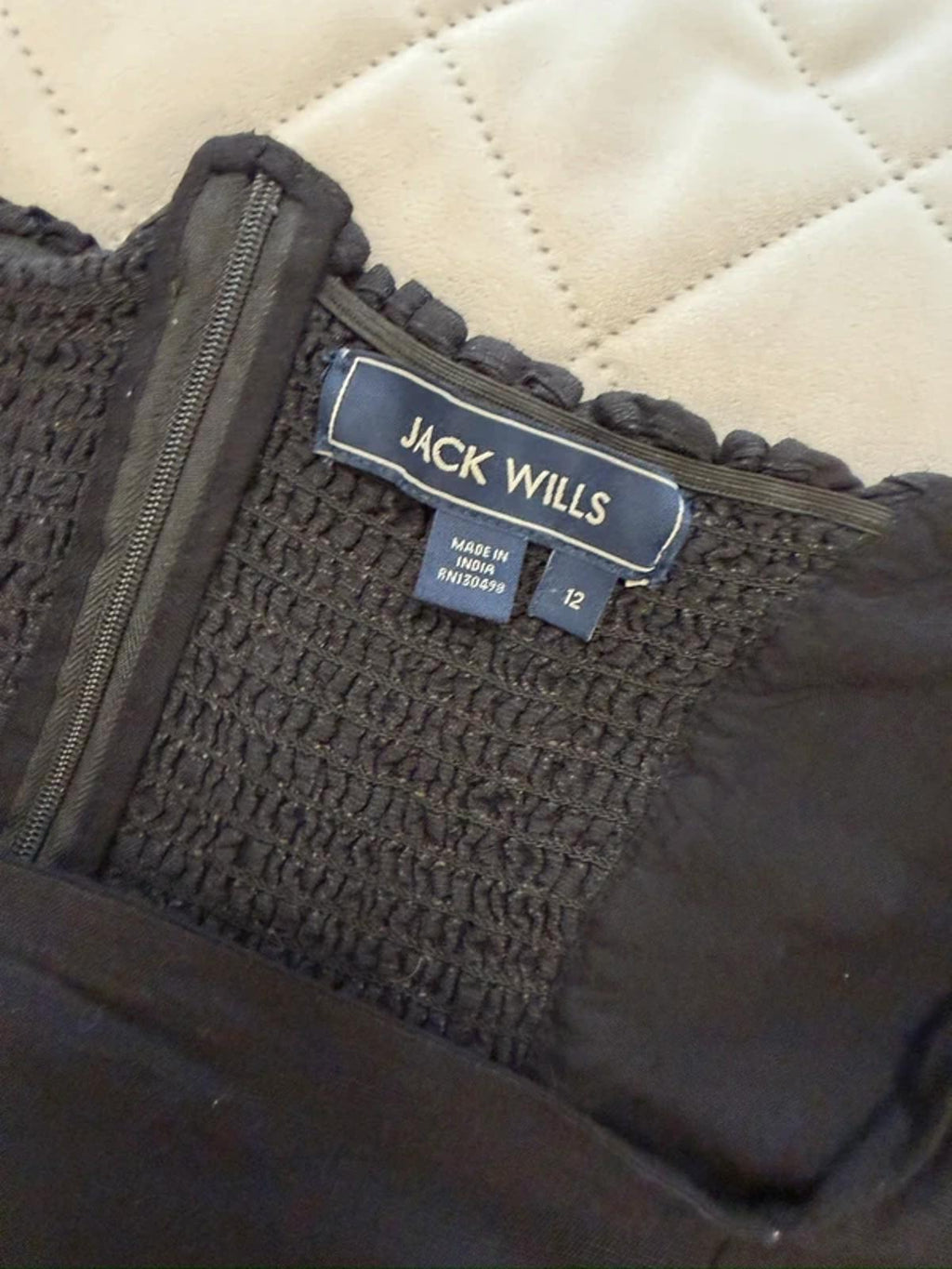 Jack Wills Black Linen Mix Blouse 12