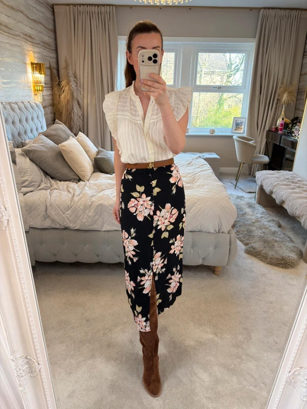 Warehouse Floral Midi Skirt 6