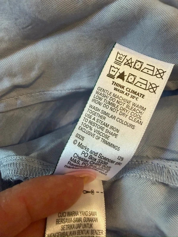 M&S Light Blue Relaxed Maxi Dress 8
