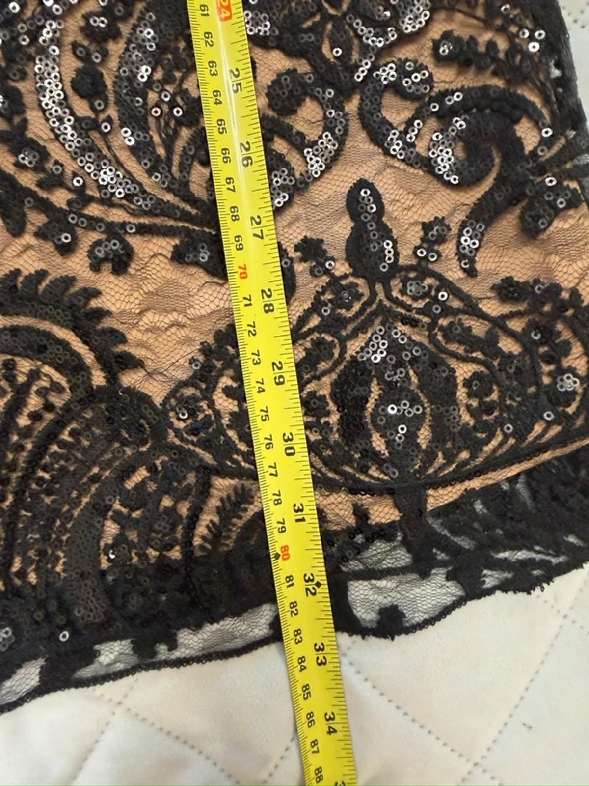 Free People Black & Nude Sequin Mini Dress Small