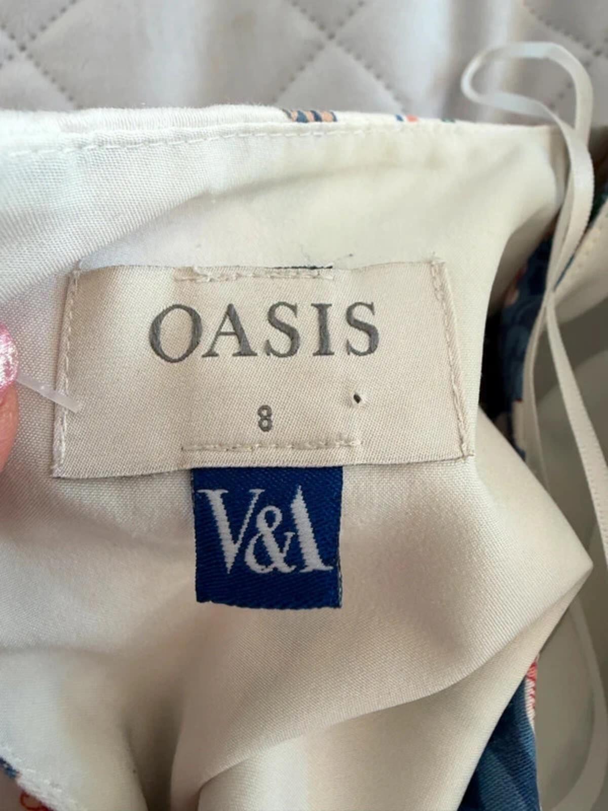 Oasis X V&A Multicoloured Floral Print Dress 8
