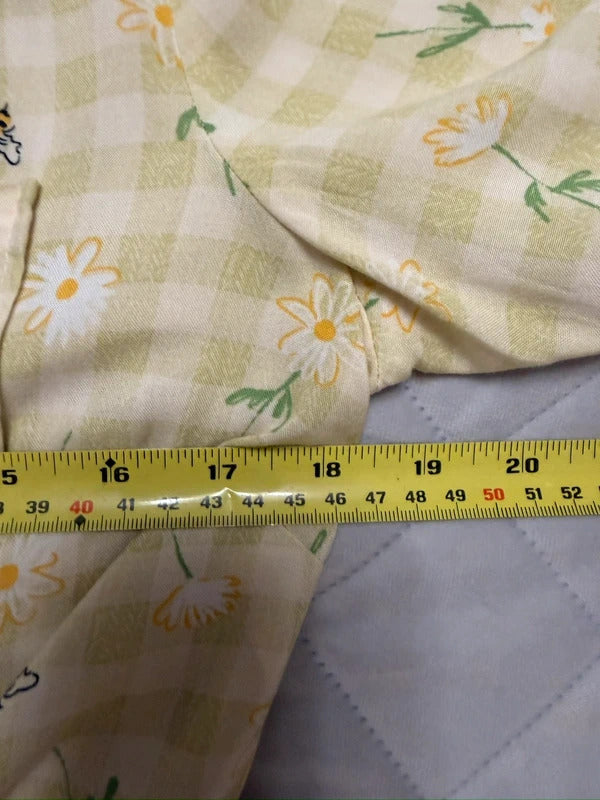 Country Rose Daisy Print Gingham Shirt 10