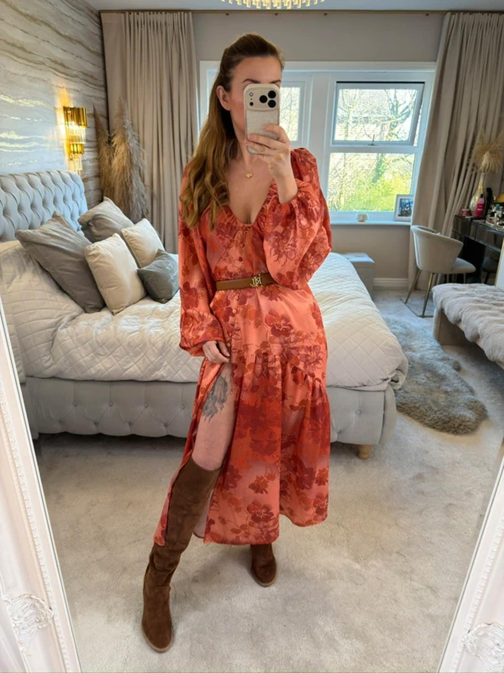 BNWT Asos Boho Satin Open Back Midi 10