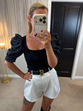 River Island Black Puff Sleeve Top 10