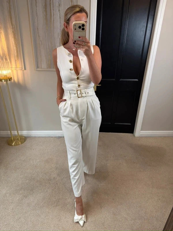 BNWT Zara Off White Waistcoat Top XS/S