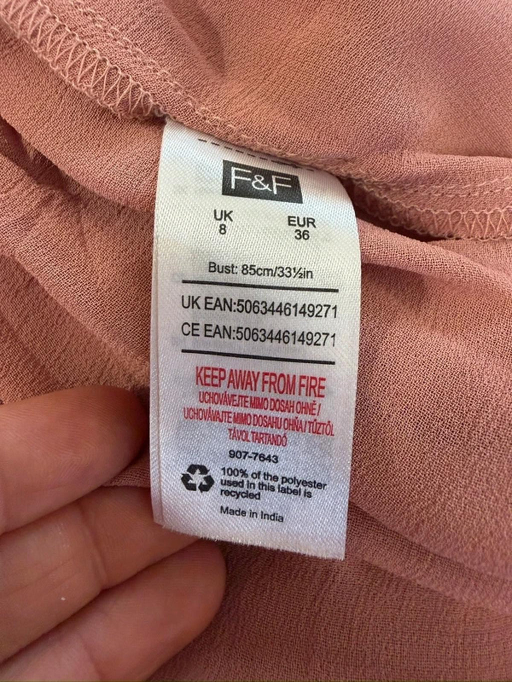 BNWT Dusky Pink Boho Blouse 8