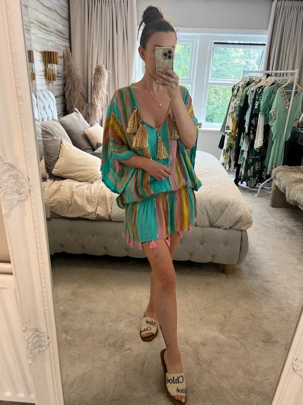 Miss June Boho Beach Kaftan One Size