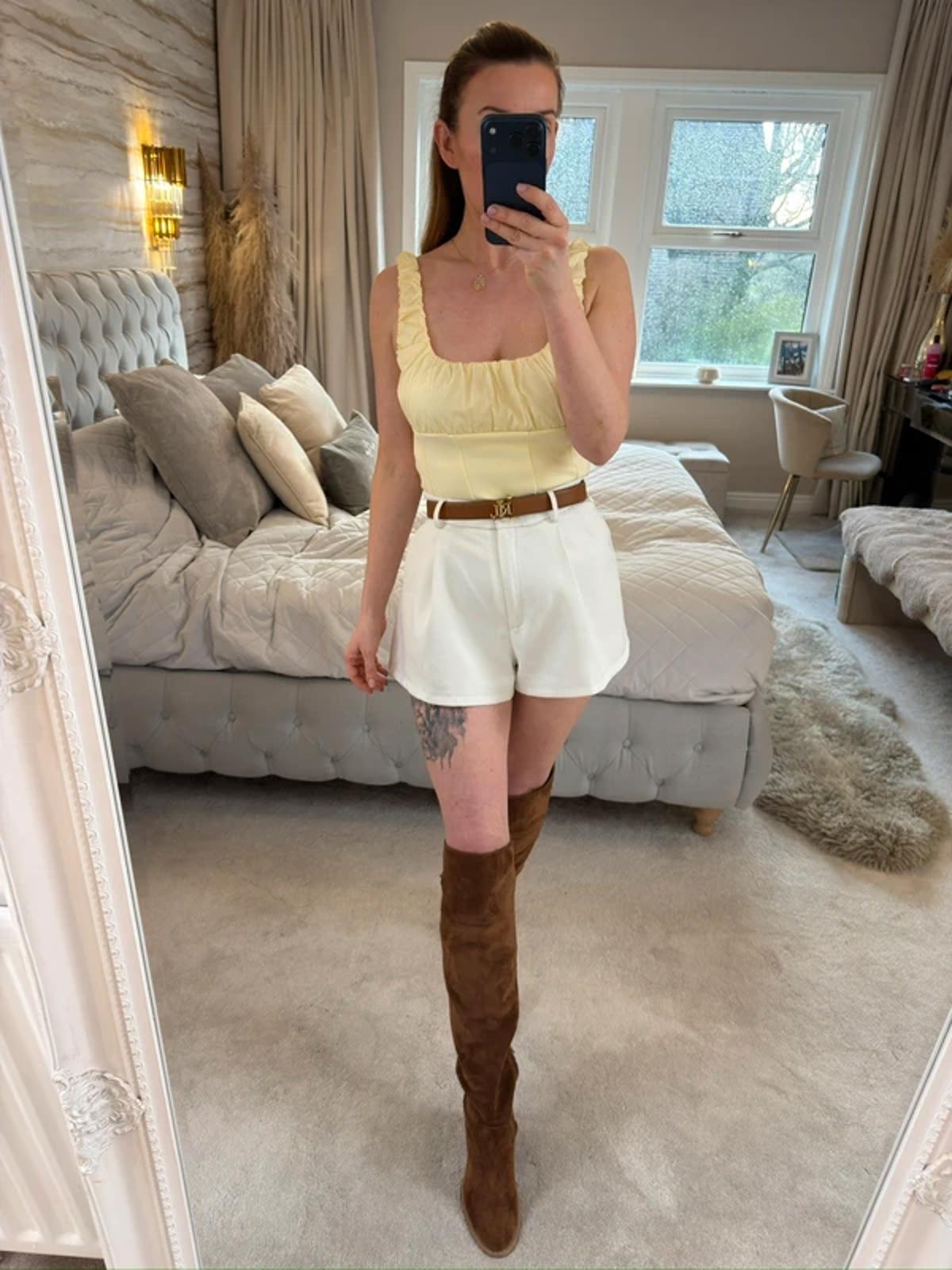 BNWT Zara Lemon Yellow Top Large