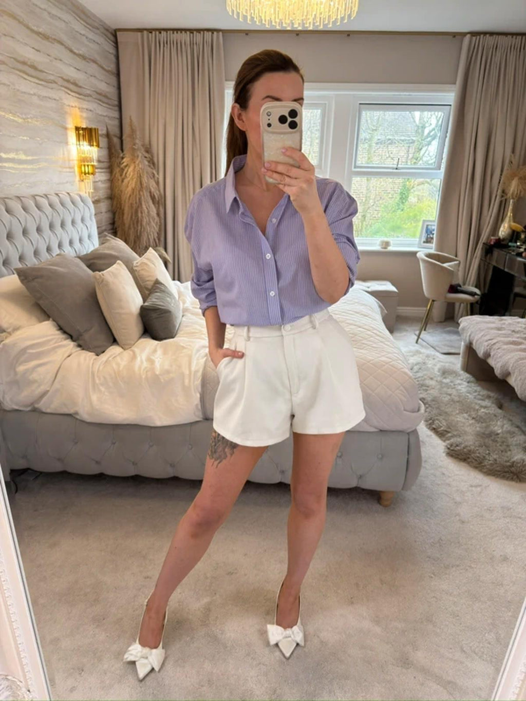 F&F Purple & White Stripe Shirt 18