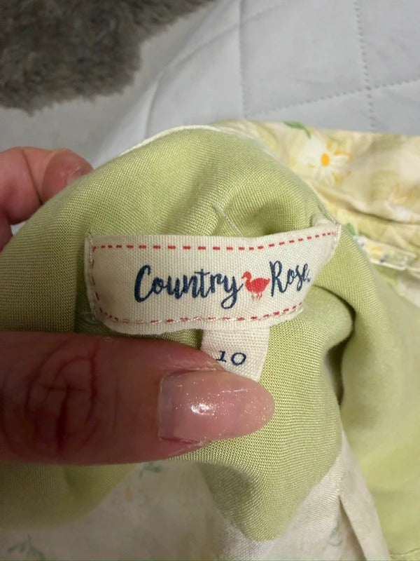 Country Rose Daisy Print Gingham Shirt 10