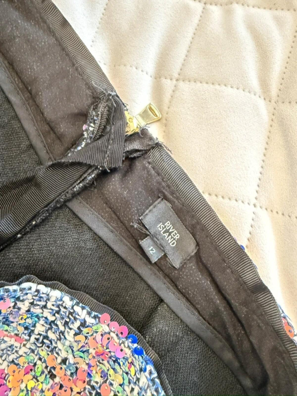 River Island Sequin Tweed Blazer & Skirt Co Ord