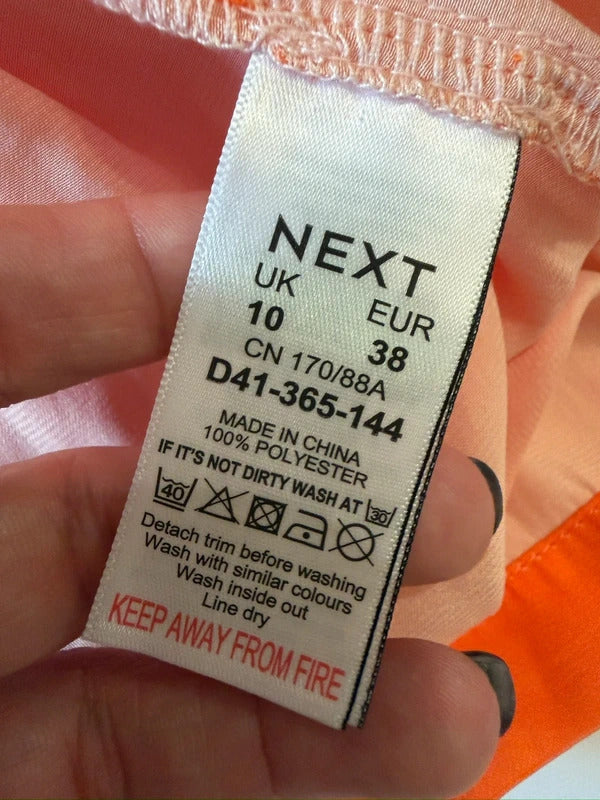 BNWT Next Orange / Pink Ombré Plait Maxi Dress 10