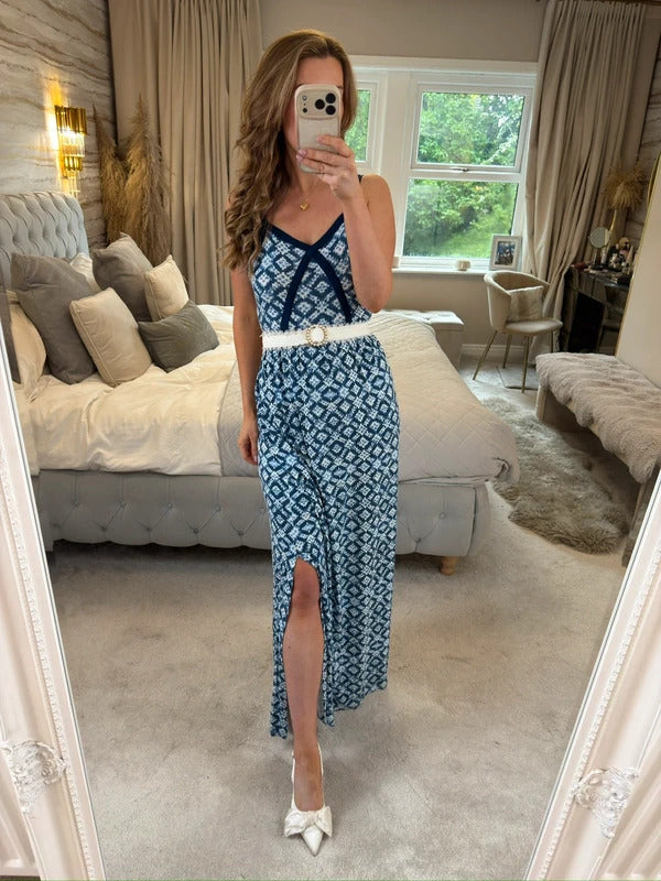 Linea Blue Maxi Dress 10