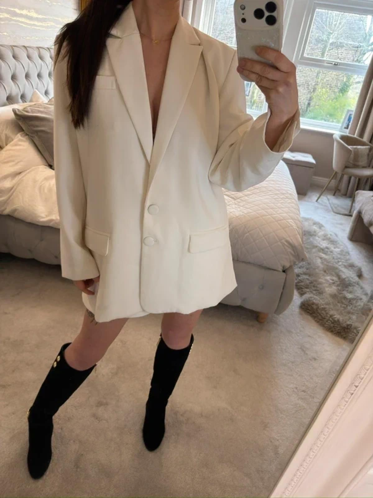 Forever Unique White Blazer 18