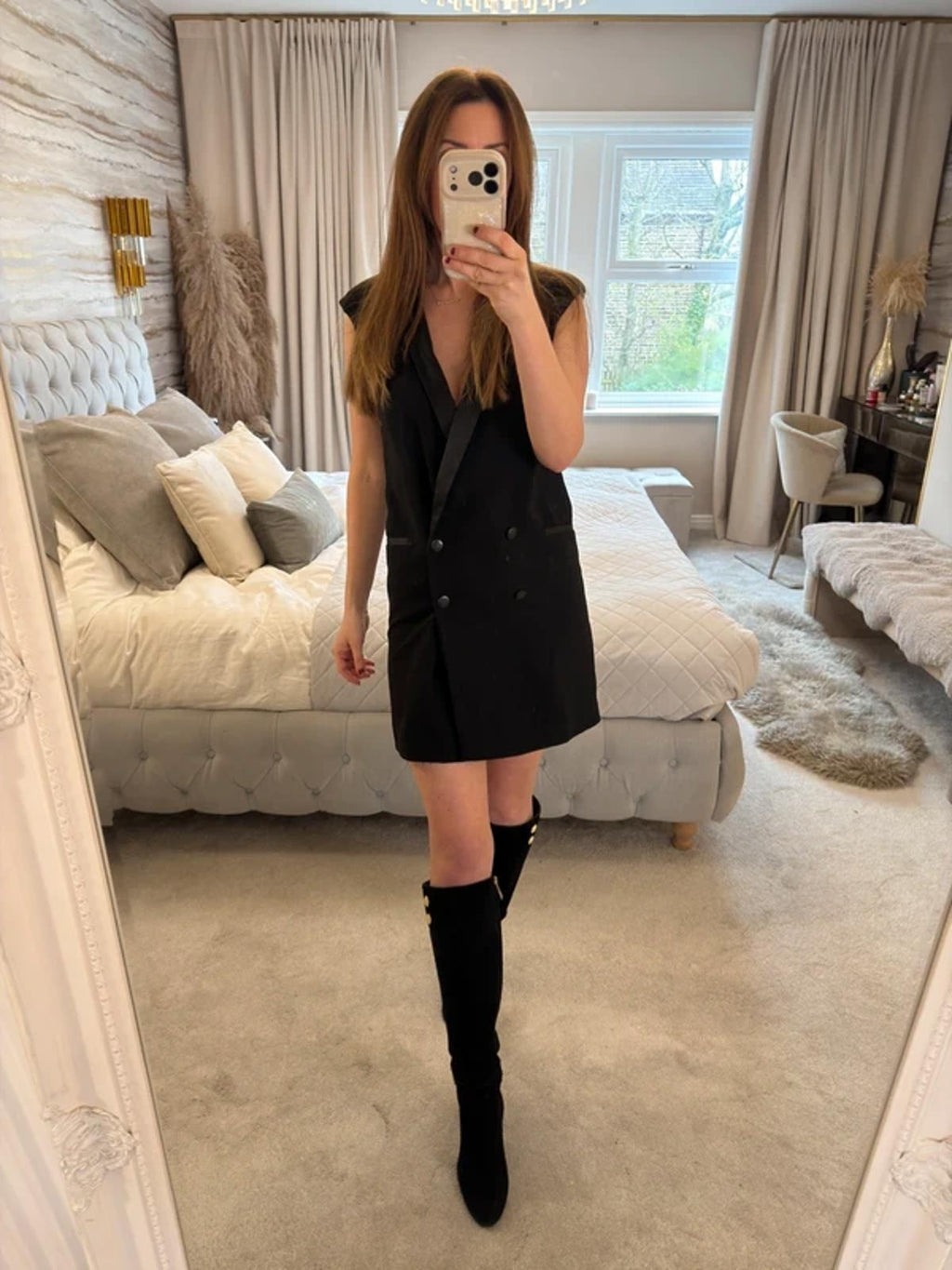 River Island Black Tuxedo Blazer Mini Dress 8