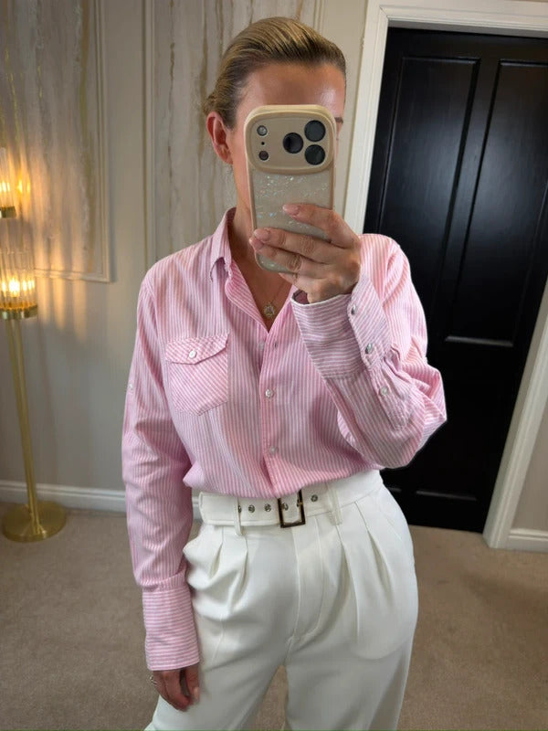 Rydale Pink Hannah Stripe Shirt 14