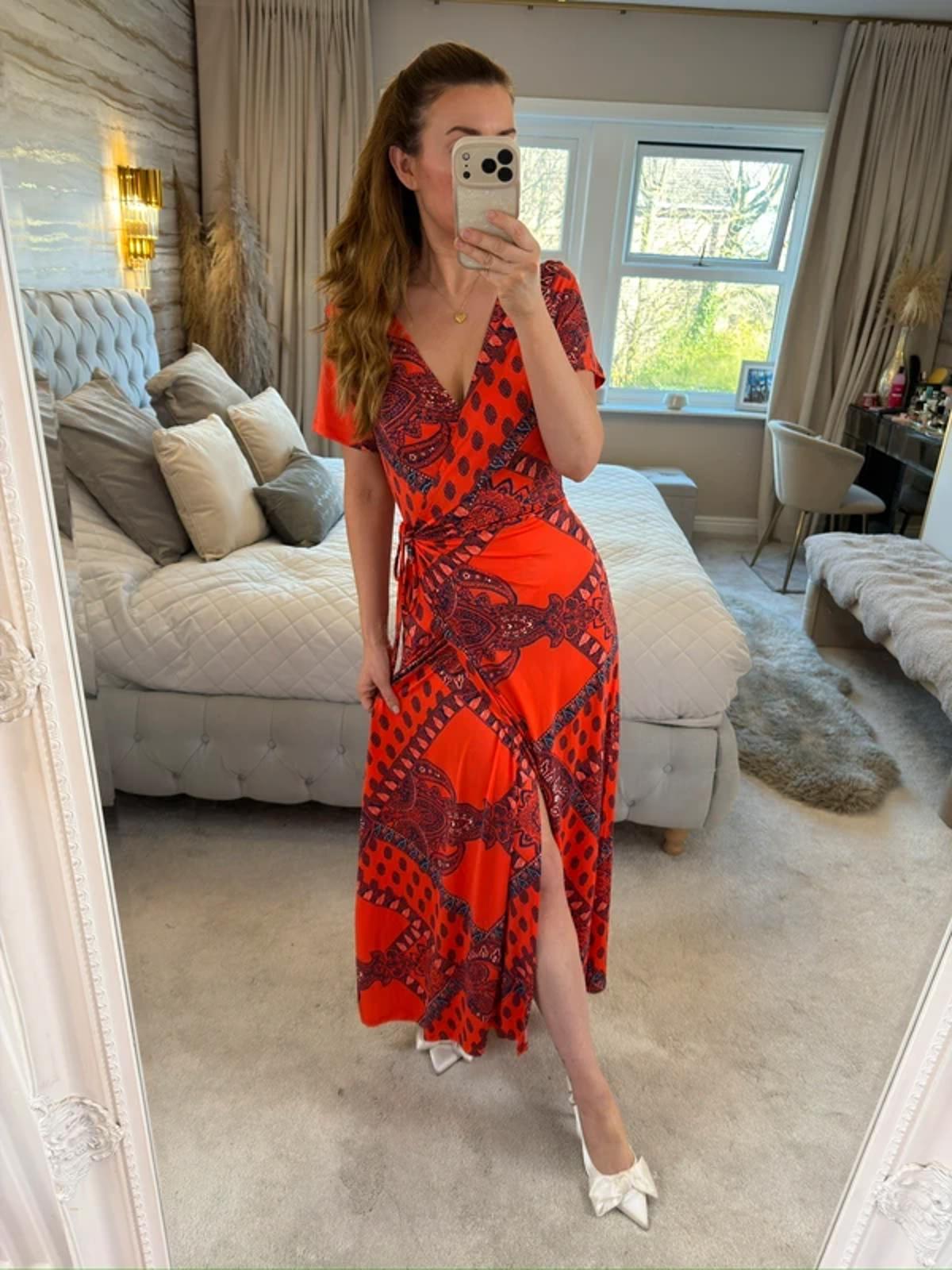 Sosandar Paisley Wrap Dress 10