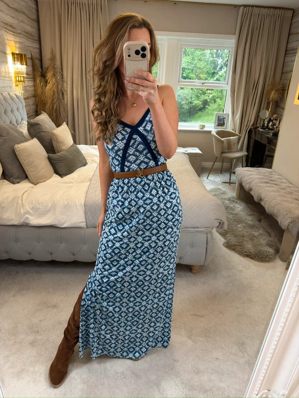Linea Blue Maxi Dress 10
