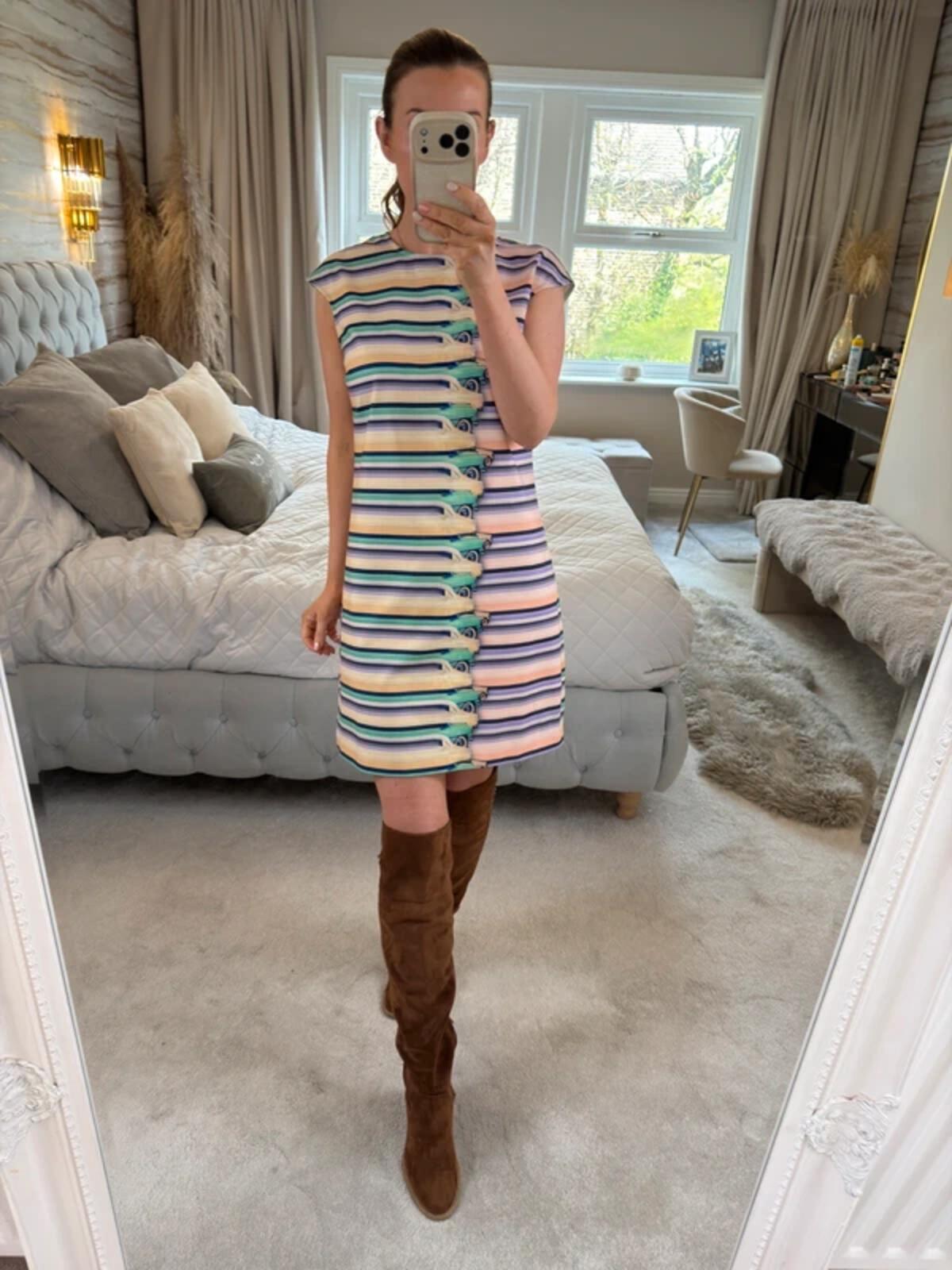 Ted Baker Vintage Charae Car Print Shift Dress 10