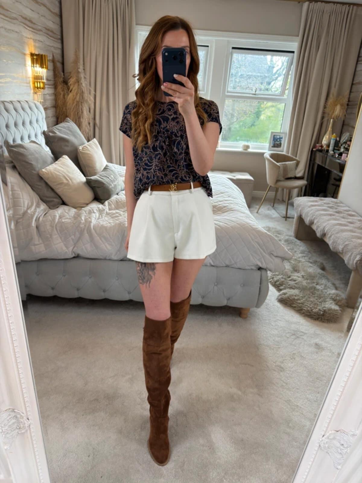 Zara Navy Semi Sheer Lace Blouse Small