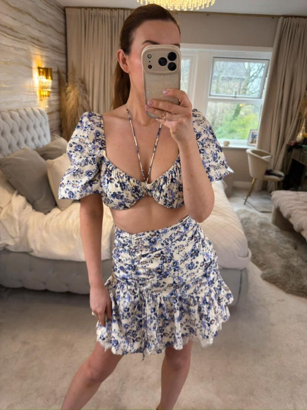 Missguided Purple & White Skirt Co Ord Set 8