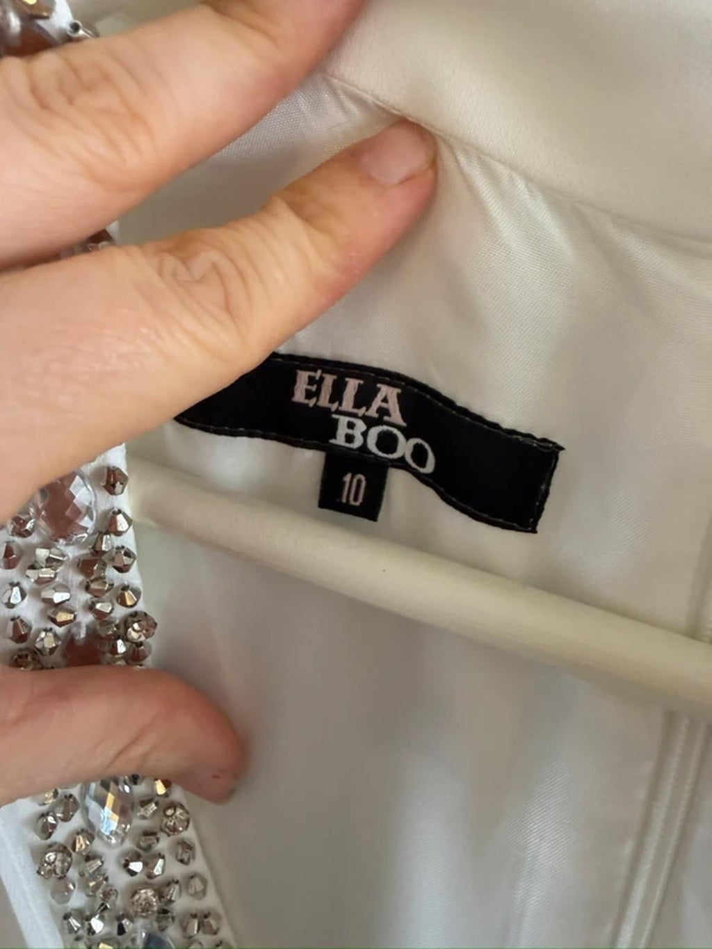 Ella Boo White Embellished Midi Dress 10