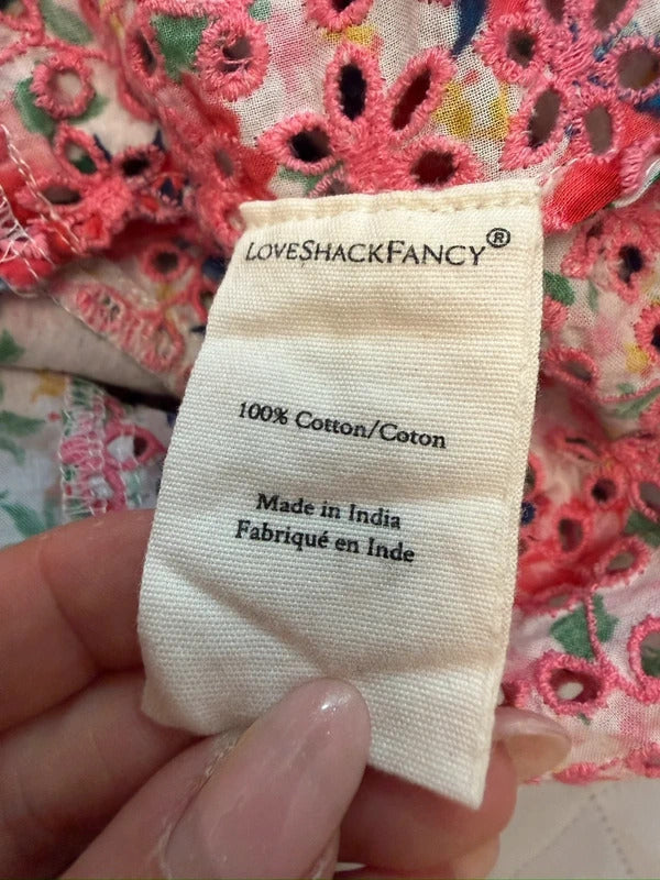 LoveShackFancy Bryant Rush of Red Silk Top 10