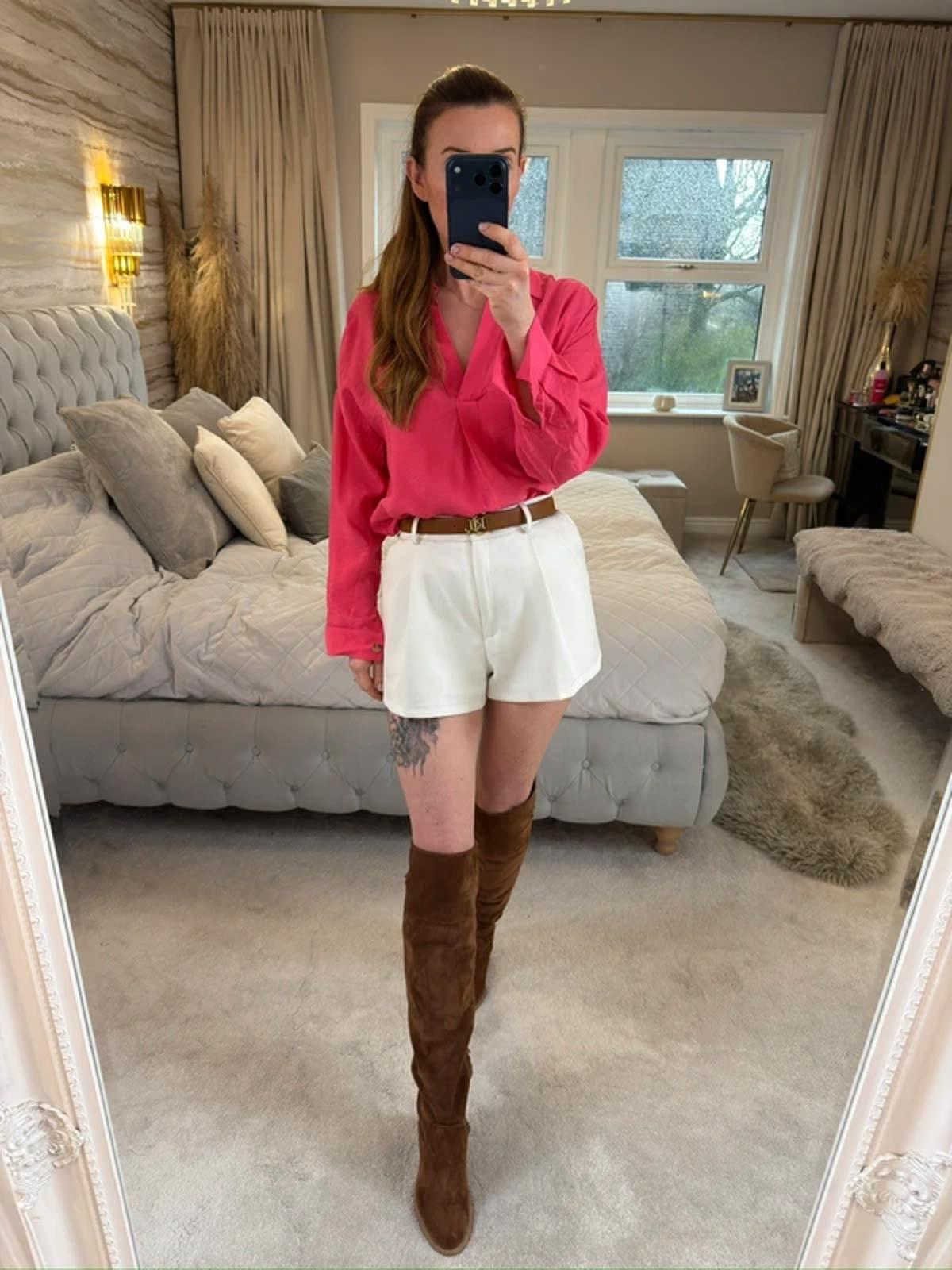 Mint Velvet Pink Collared Blouse XS