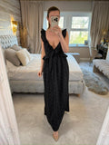 BNWT Boohoo Black Broderie Anglaise Maxi Dress 10