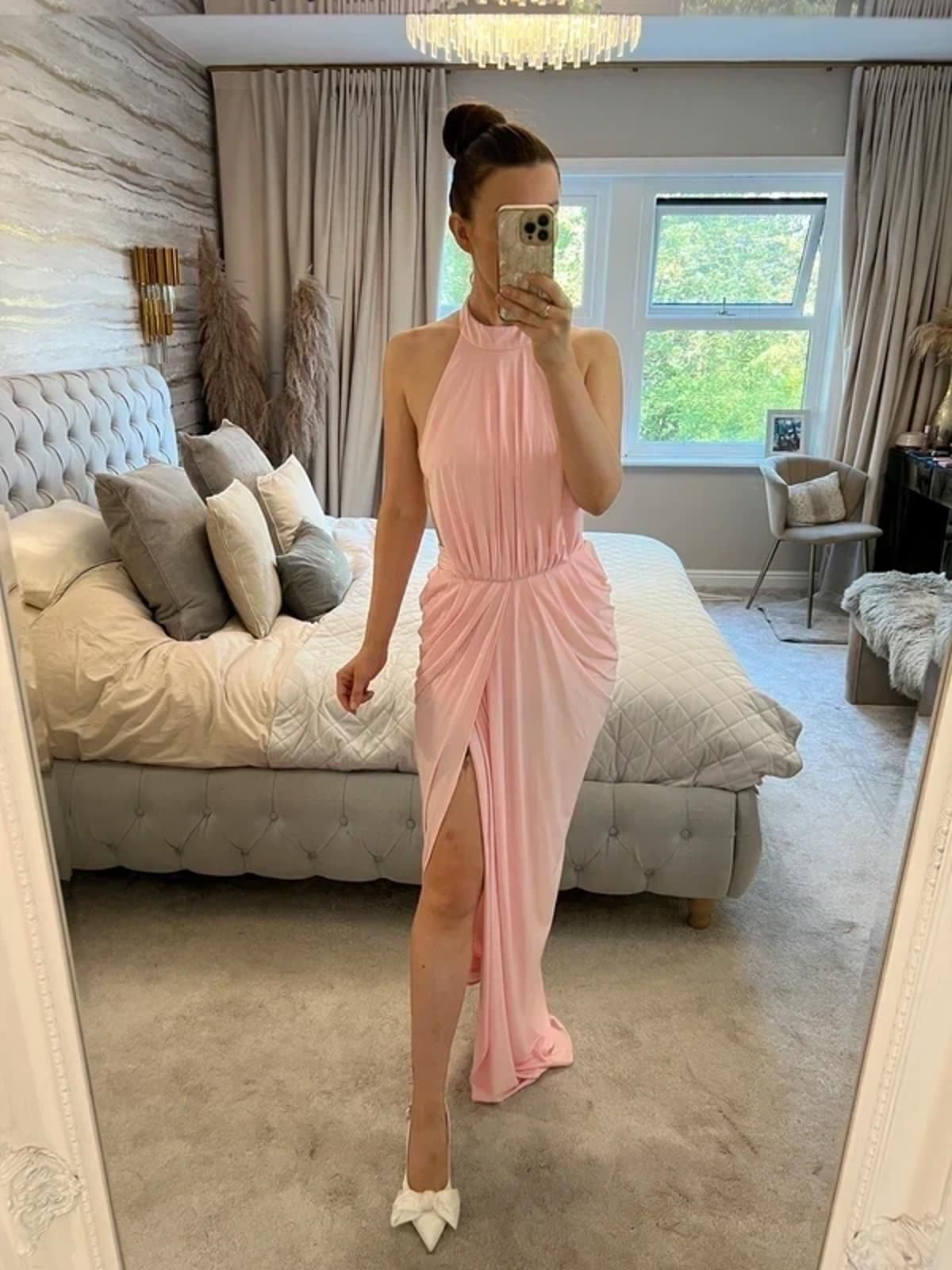 House of CB Pink Maxi Dress XS
