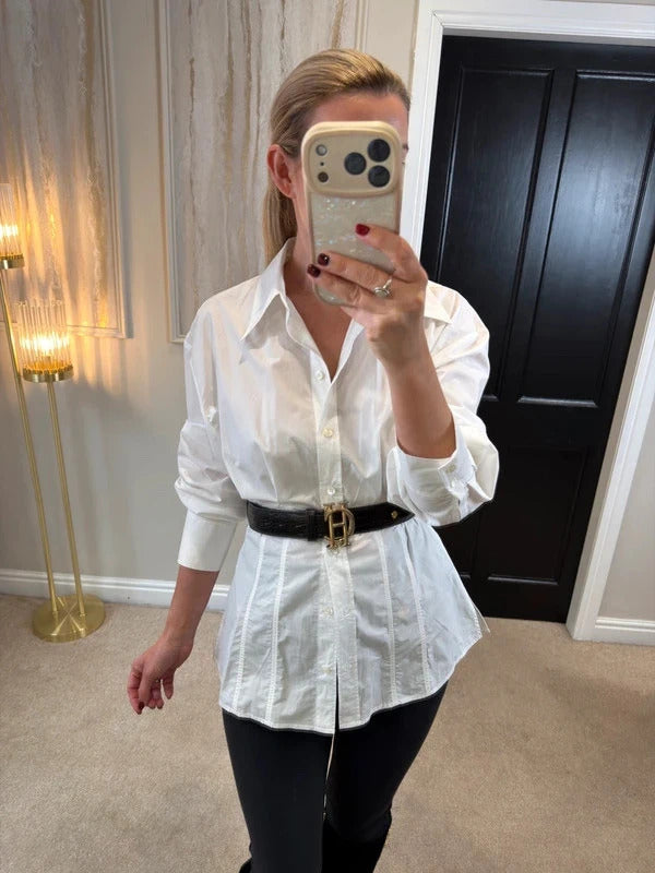 BNWT & Other Stories White Cinched Shirt 10