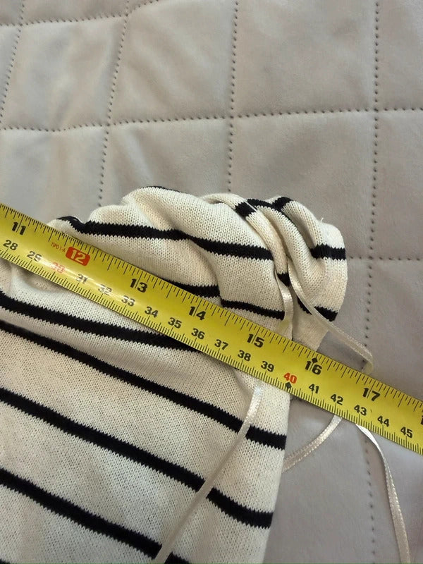 BNWT Zara Cream & Black Stripe Maxi Dress Medium