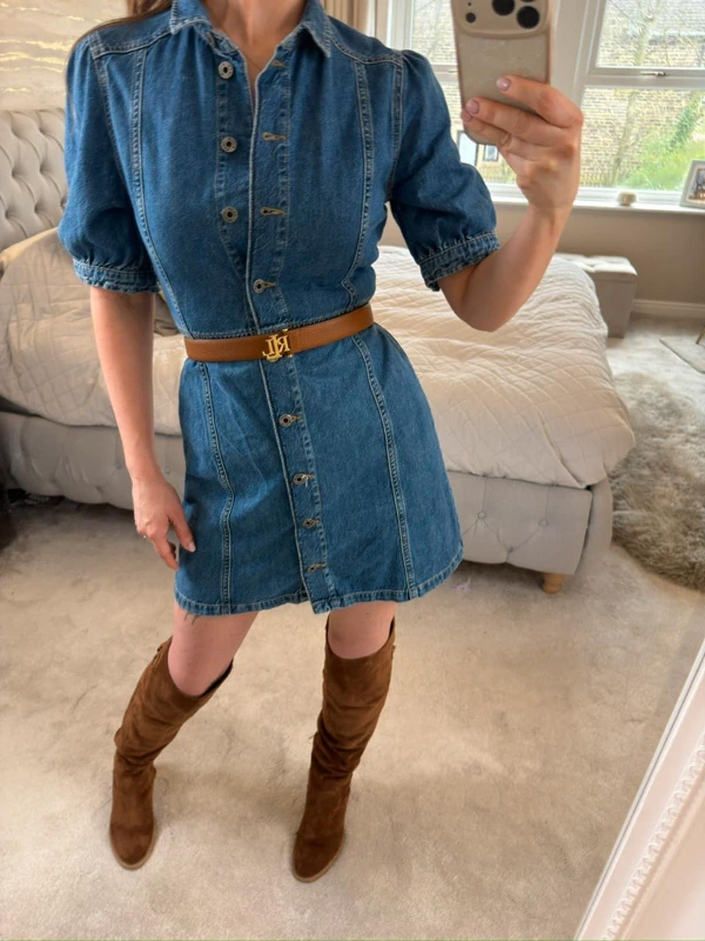 Jack Wills Denim Shirt Dress 6 ⭐