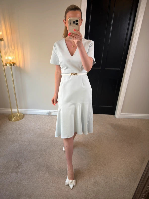 BNWT French Connection Light Blue Midi Dress 14