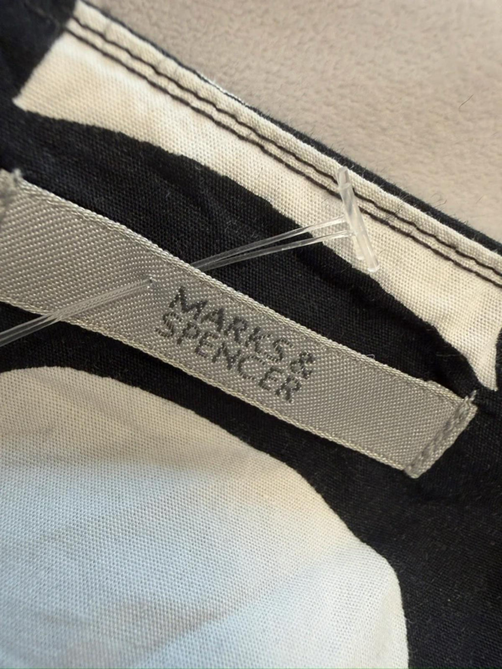 M&S Black & White Skirt 12