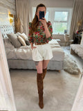 Zara Satin Floral Puff Sleeve Blouse XS