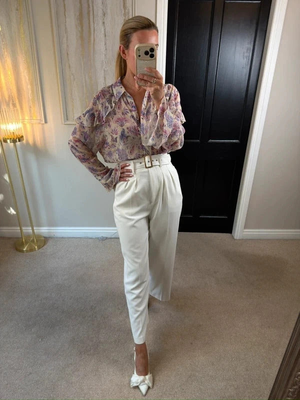 River Island Multicoloured Paisley Frill Blouse 16