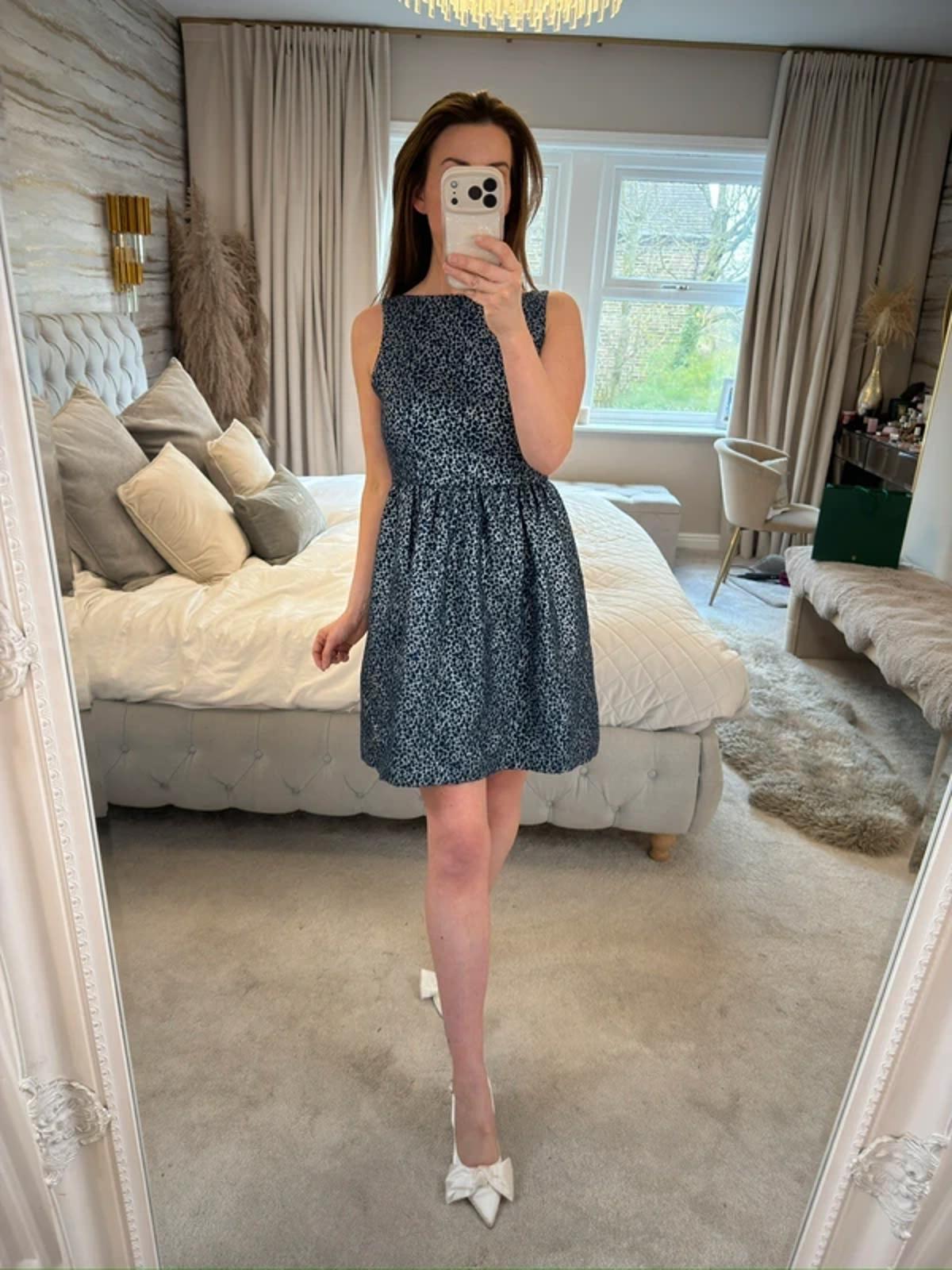 BNWT Alice + Olivia Navy & Silver Mini Dress 8