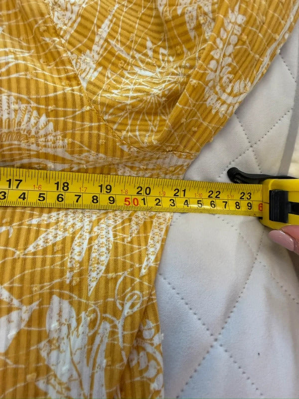 Next Mustard Yellow & White Floral Blouse 12