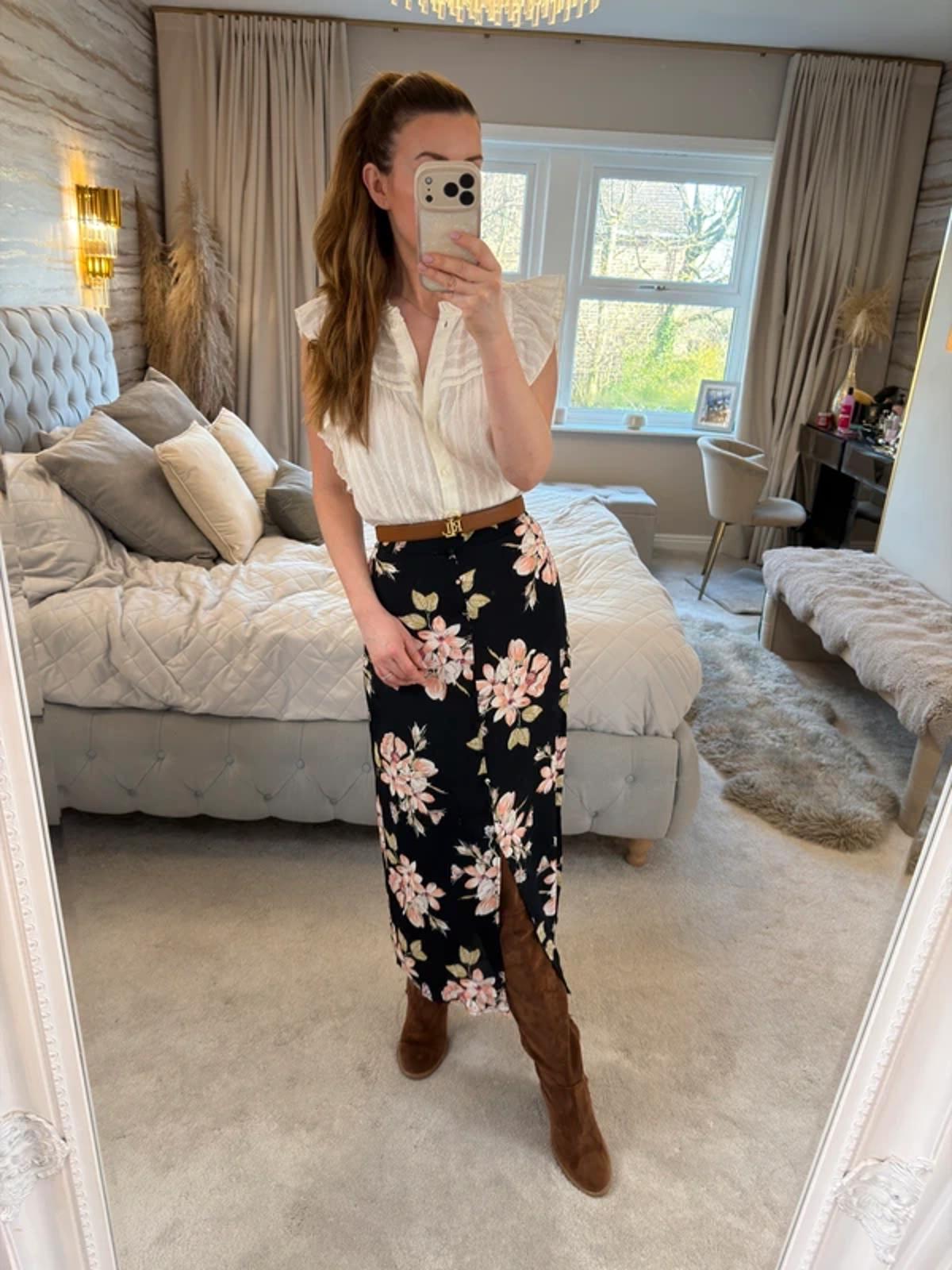 Warehouse Floral Midi Skirt 6