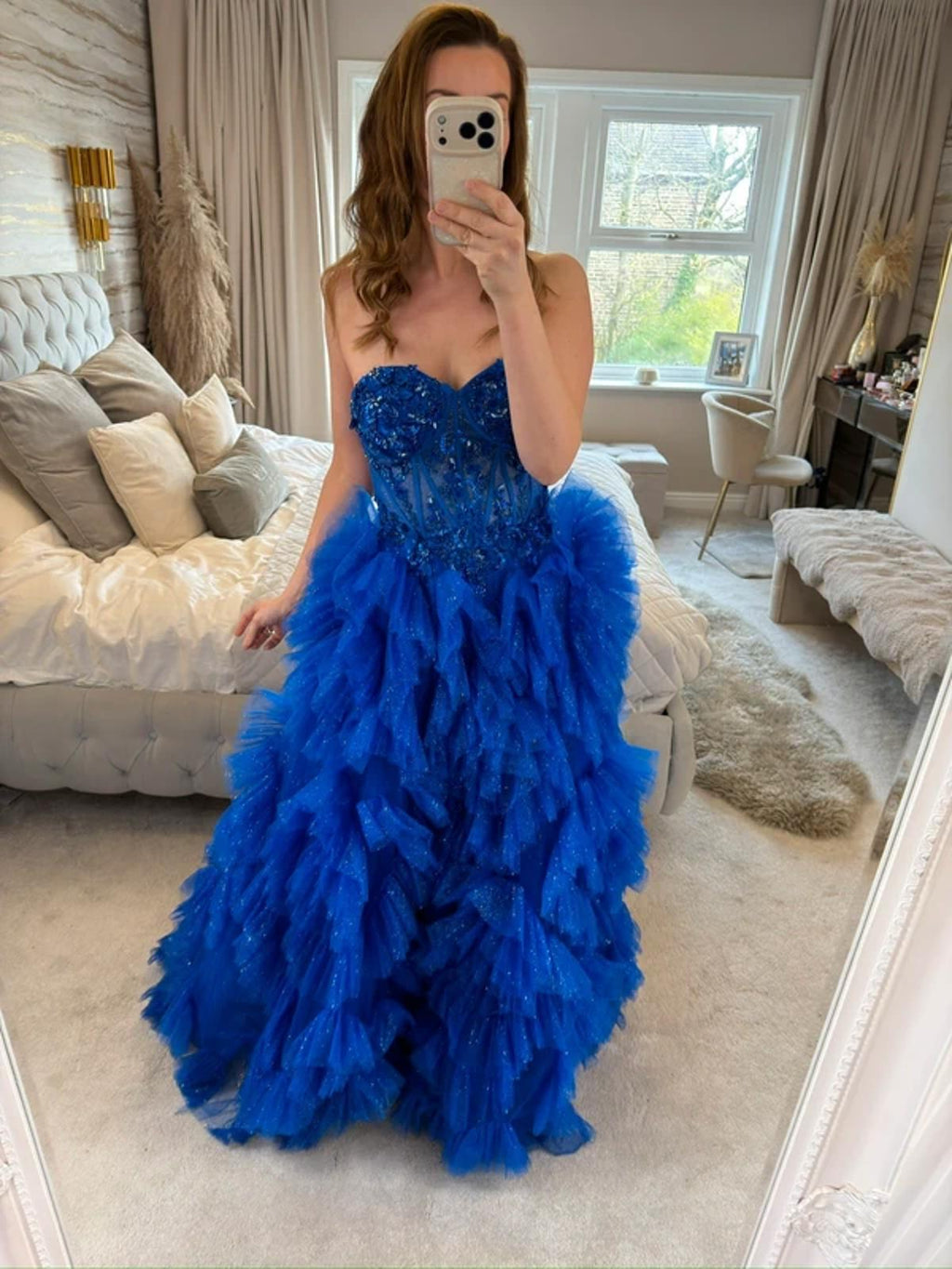 Angel Forever Cobalt Blue Embellished Dress 6-8
