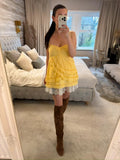 Vintage H&M Yellow Long Boho Cami 10/12