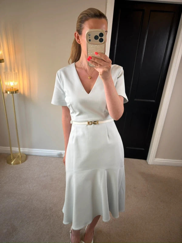BNWT French Connection Light Blue Midi Dress 14