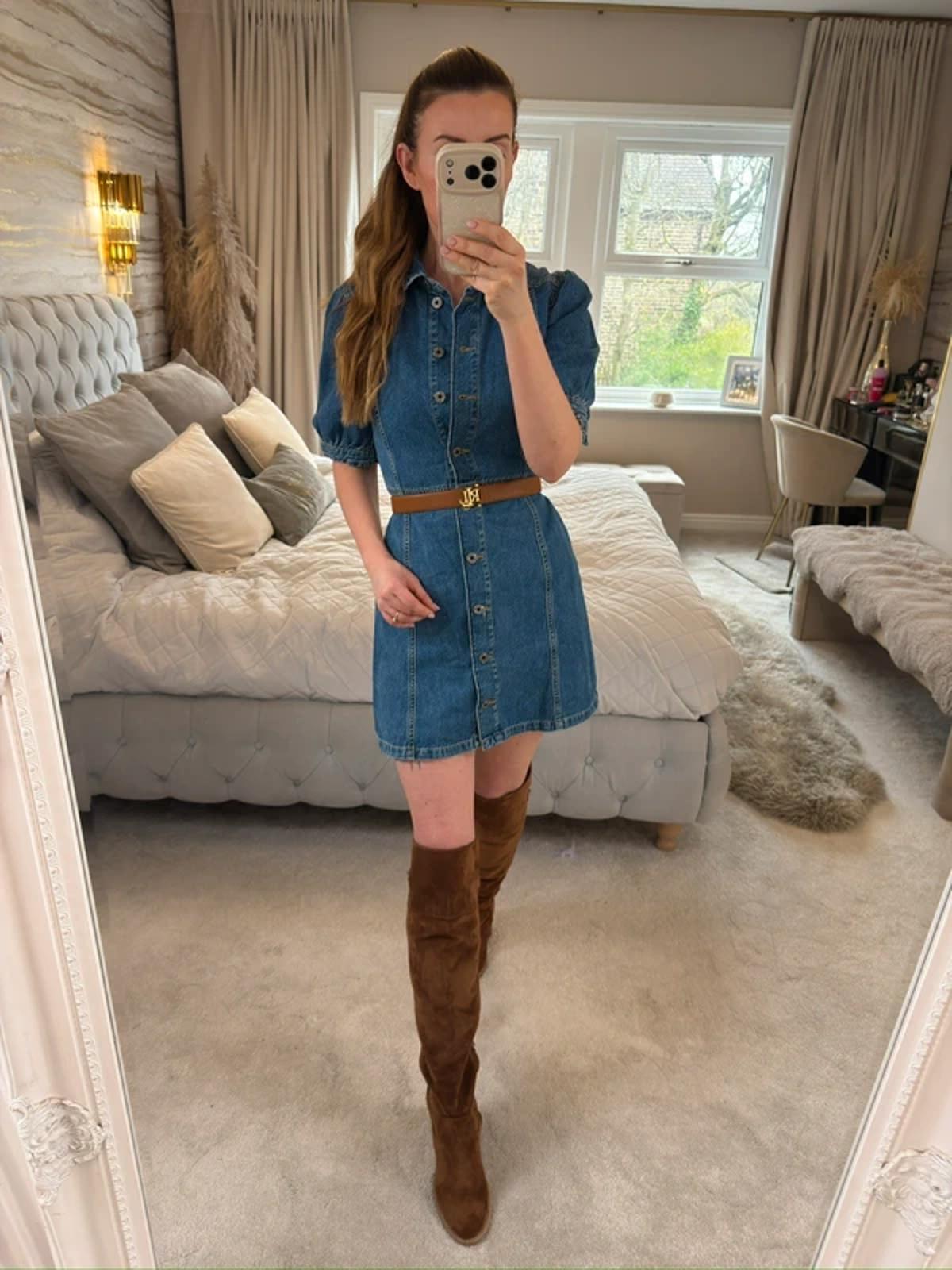 Jack Wills Denim Shirt Dress 6 ⭐