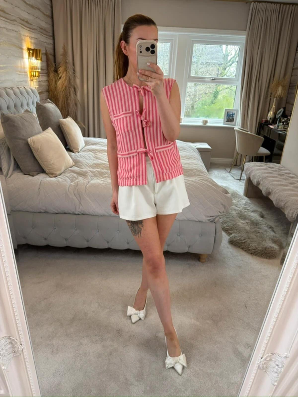 China Base Pink Stripe Waistcoat 10