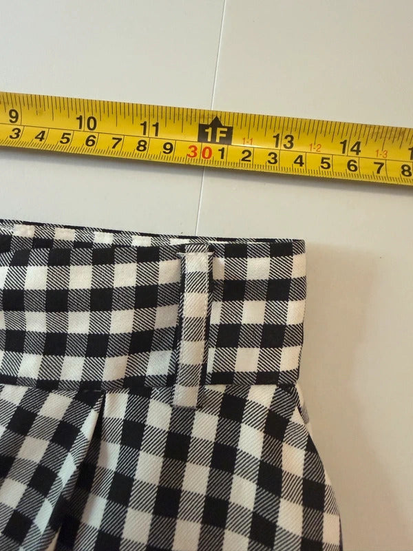 BNWT River Island Black & White Gingham Shorts 10