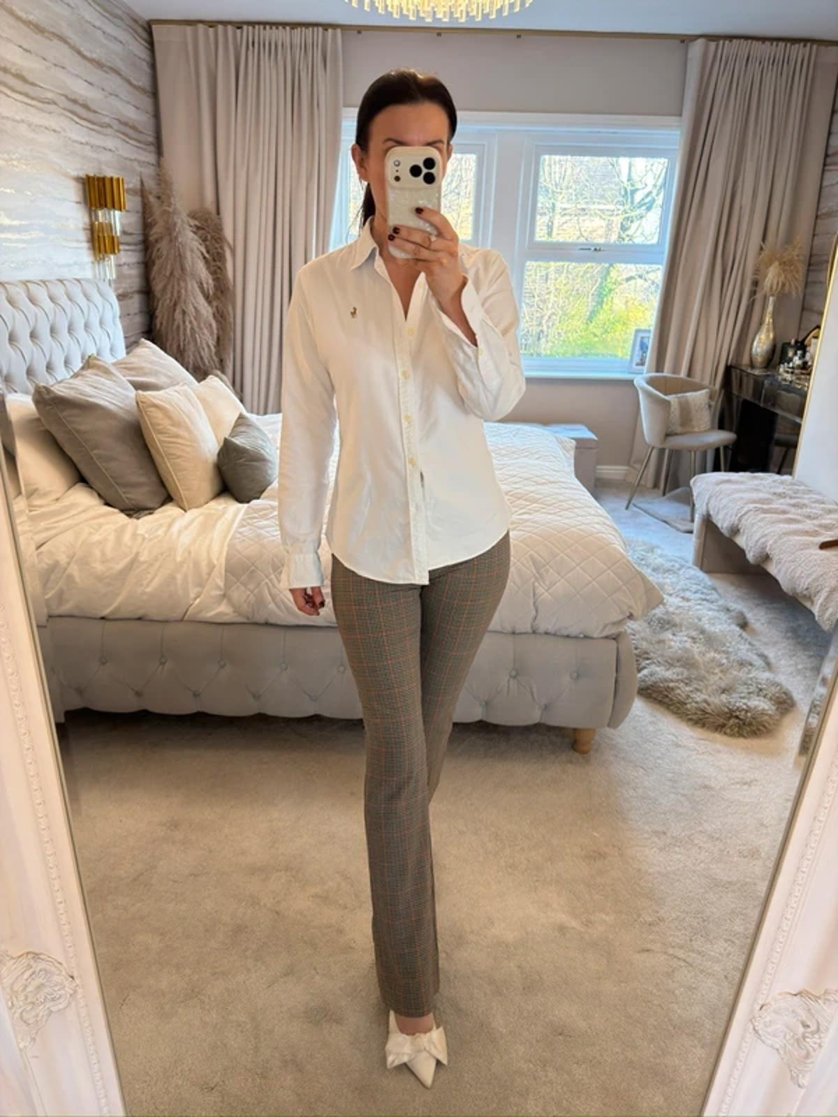 Karen Millen Check Flared Trousers