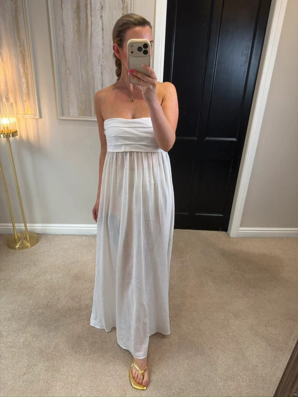 BNWT Vix Paula Hermanny Davina White Cover Up Medium